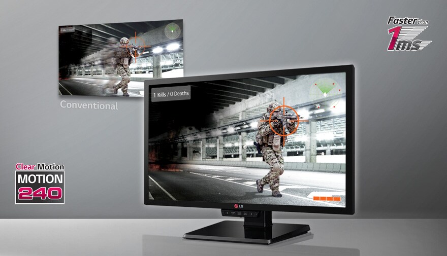 Motion 240 cu răspuns mai rapid de 1ms minimizează neclaritatea la mișcare.